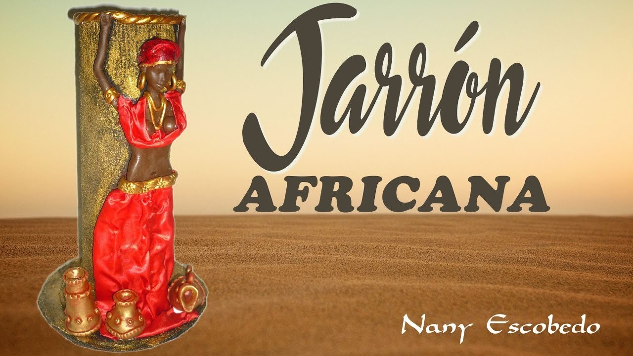 JARRÓN  CON AFRICANA