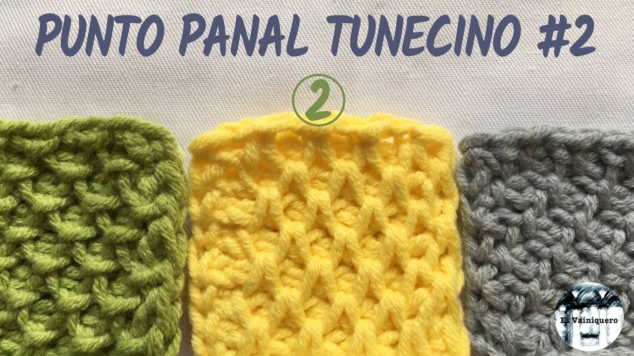 Punto panal tunecino #2 (colmena, nido de abeja, smock) - Crochet tunecino