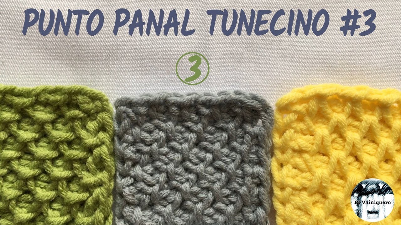 Punto panal tunecino #3 (colmena, nido de abeja, smock) - Crochet tunecino