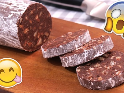 Salami de Chocolate | Salchichón | Receta de Postre muy Fácil y Deliciosa
