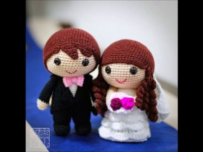 Amigurumis muñecos novios de boda a crochet tejidos a mano con ganchillo