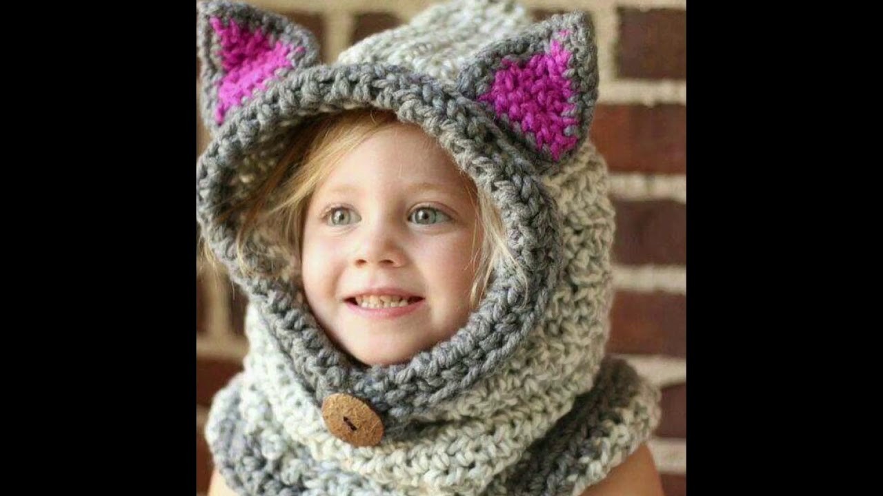 Capuchas para niños figura animal tejidas a crochet o ganchillo