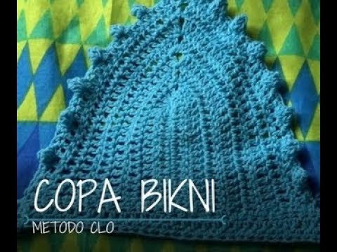 COMO HACER COPA A CROCHET - bikni crochet - copa  brasier