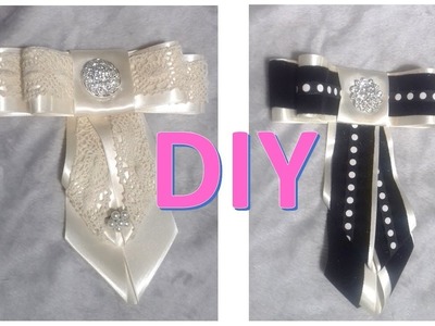 Como hacer un bow tie Bow brooch  diy