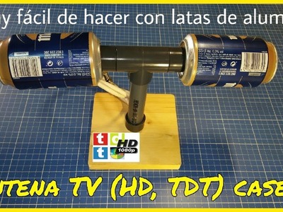 CÓMO HACER UNA ANTENA TV (TDT, HD) CON MATERIAL RECICLADO