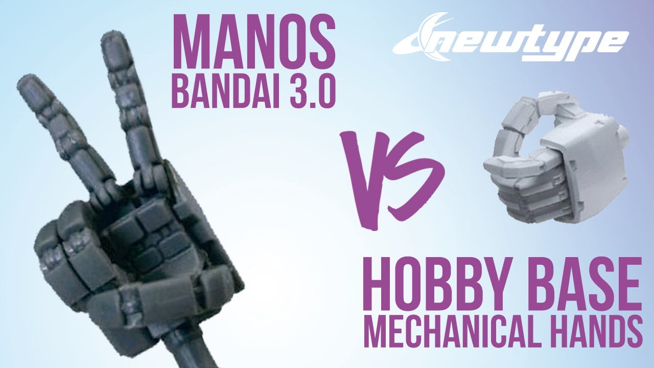 Comparativa de manos (hobby base mechanical hand 1.100 Vs Bandai manos 3.0) (español)