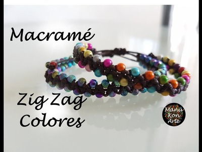 DIY Tutorial Macrame Zig Zag Colores