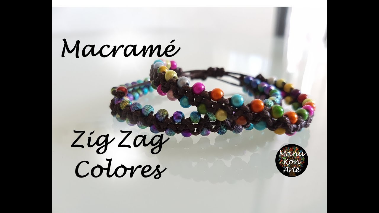DIY Tutorial Macrame Zig Zag Colores