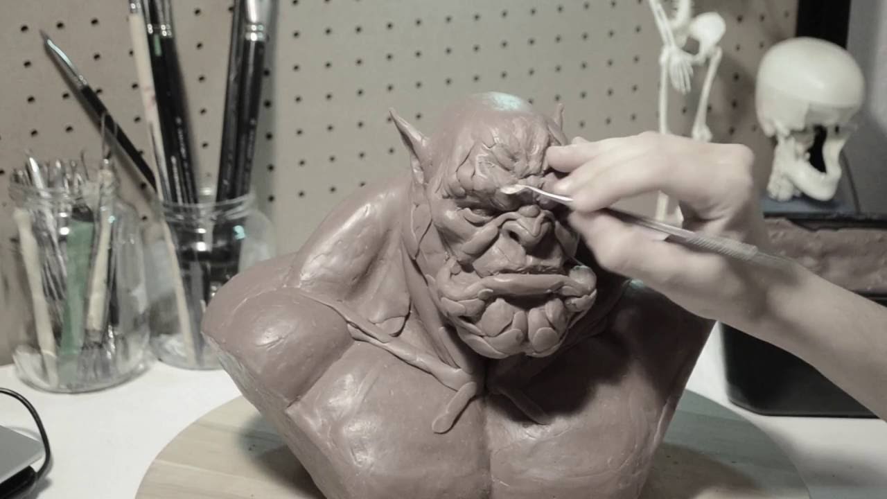 GARROSH HELLSCREAM - Modeling process with Monster Clay (Part I)