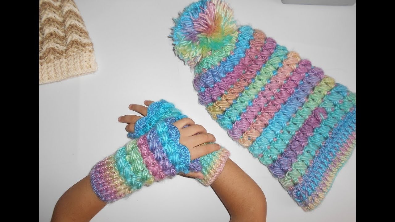 Guantes sin dedos ( Mitones a crochet ) paso a paso facil y rapido. crochet mittens