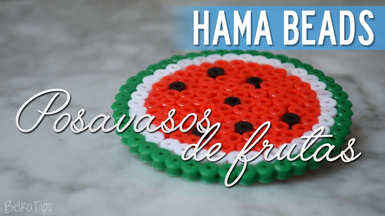 Hama Beads | Posavasos de Frutas (Sandía)