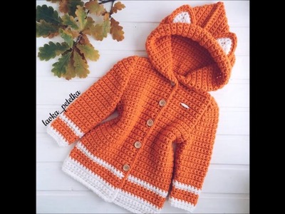 Lindos abrigos de crochet para bebé tejidos a mano con ganchillo