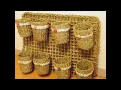 Organizadores de baño o habitacion tejido en crochet