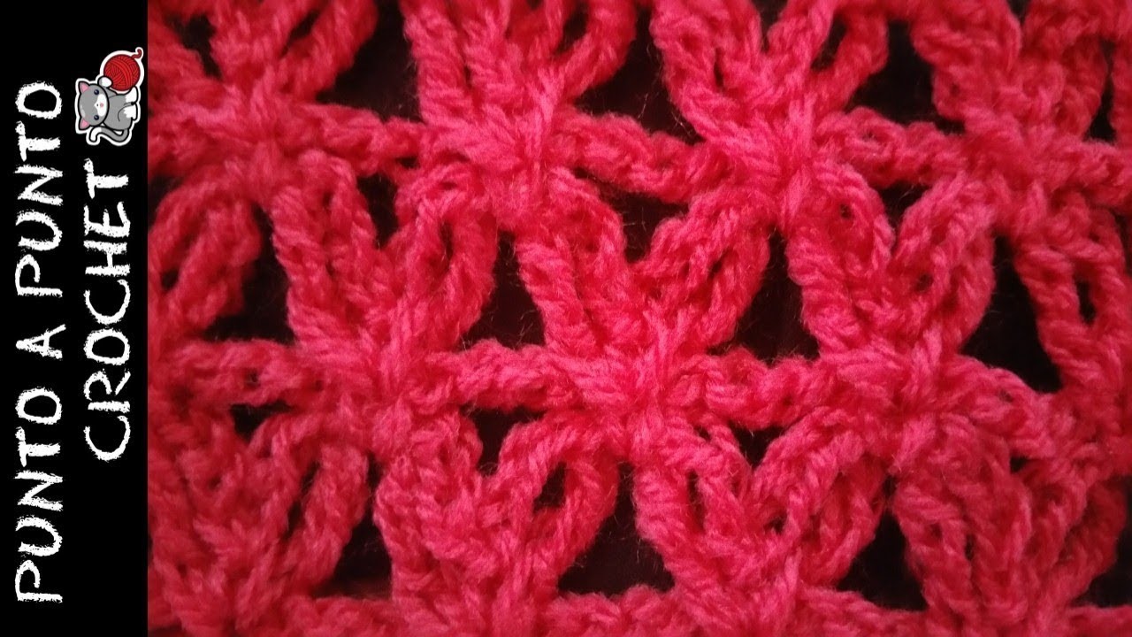 PUNTADA FLOR No. 12 en crochet PASO A PASO