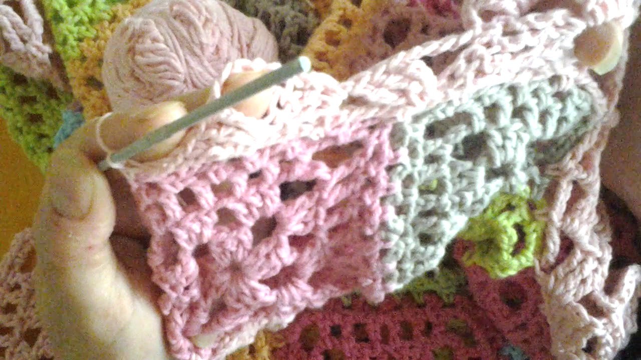 Puntilla crochet qb para chal corazón con grammy