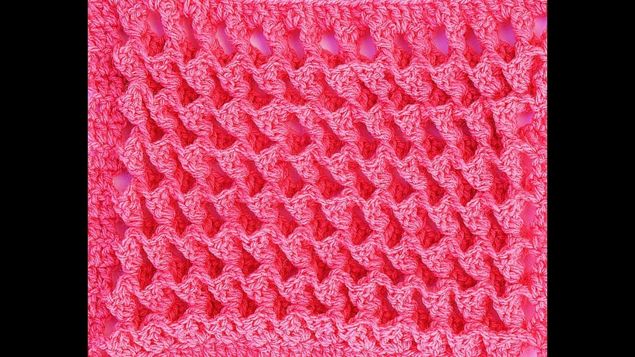 Punto 3 D a crochet muy fácil y rápido