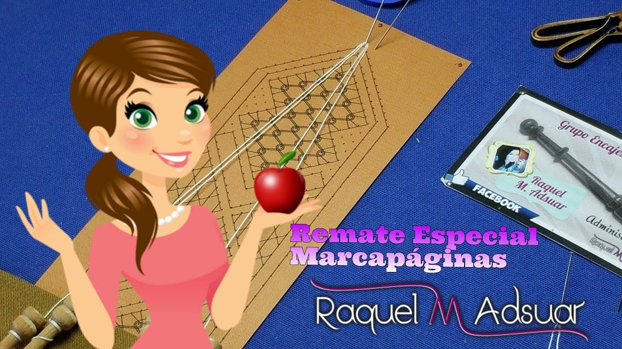 Remate Especial Marcapaginas. Bolillotutorial Raquel M. Adsuar Bolillotuber