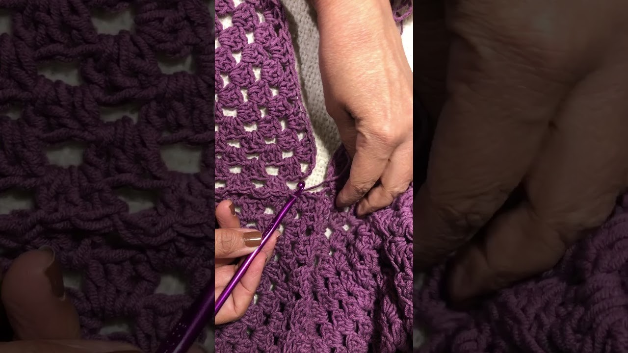 Unir cuadrados de crochet sin coser