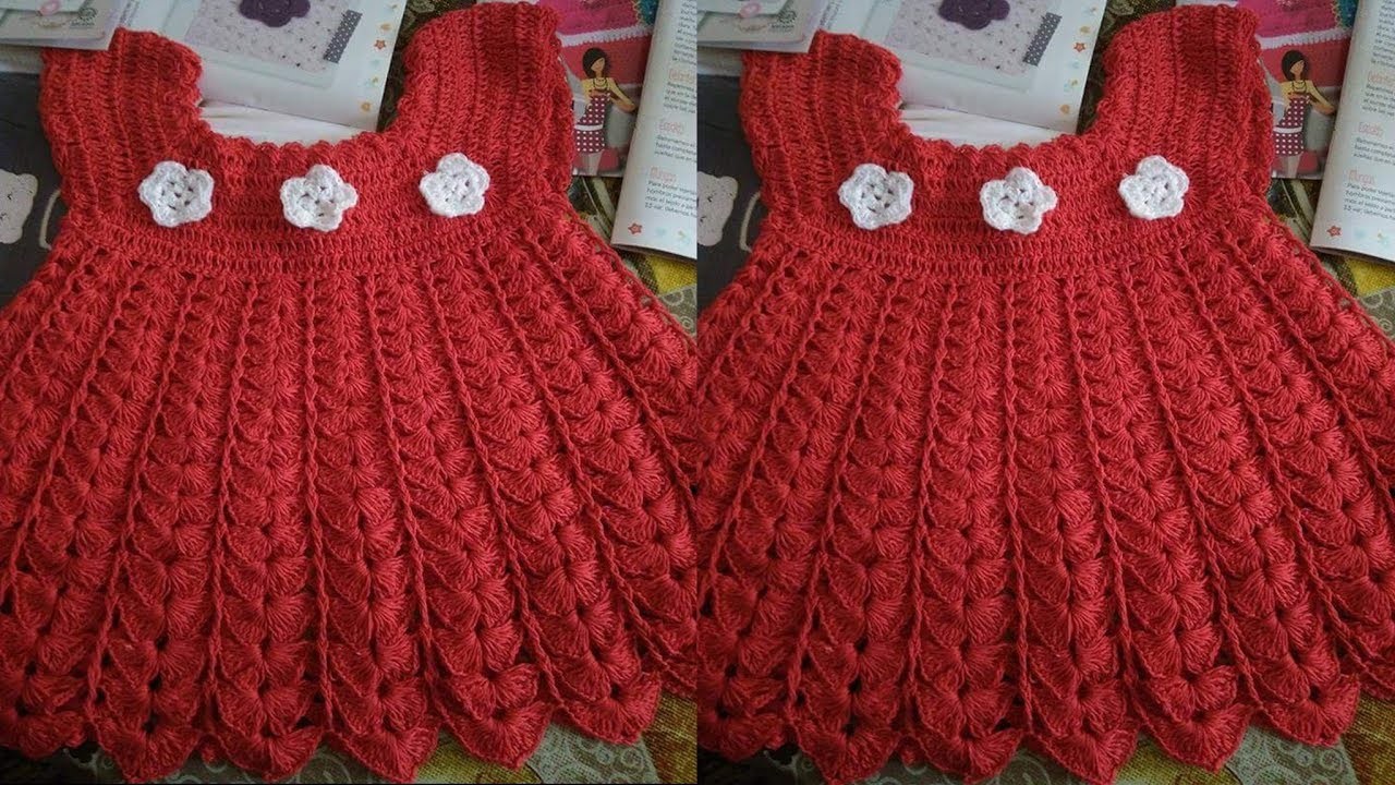 VESTIDO A CROCHET PARA NIÑAS