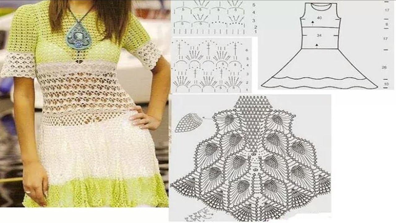 VESTIDOS CLÁSICO.CROCHET PATRONES