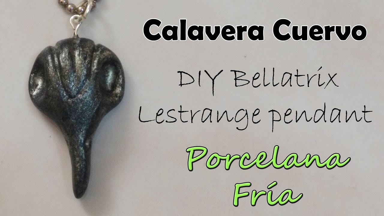 Calavera Cuervo. DIY Skull Raven Inspired Bellatrix Lestrange Pendant