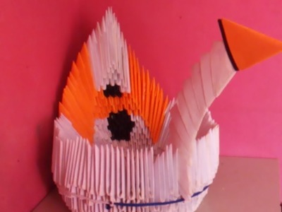 Cisne de origami 3D Gigante