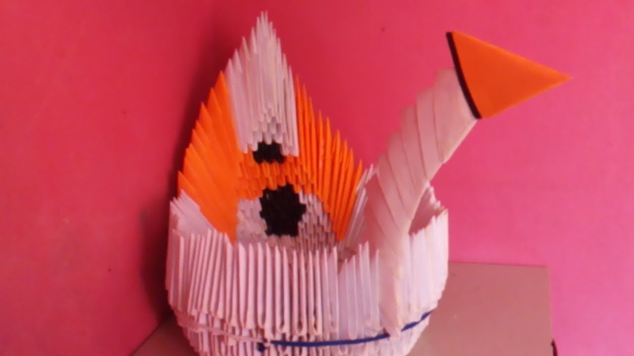 Cisne de origami 3D Gigante