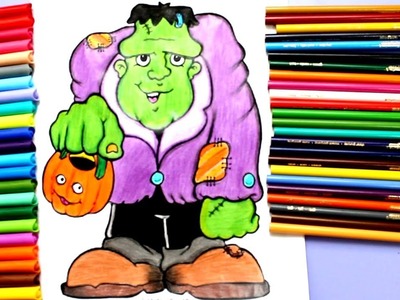 Coloreando a Frankenstein. Halloween 2017. Dibujos para niños