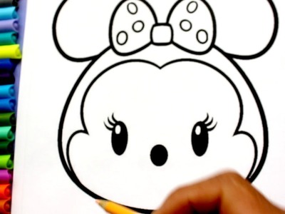Coloreando El Tsum Tsum De Minnie. Aprende a Colorear.Dibujos Para Niños