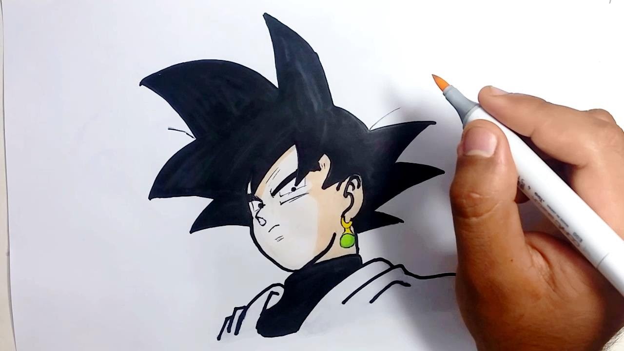 Como Dibujar a Black Goku. Black - How to draw Black Goku Dragon ball Super