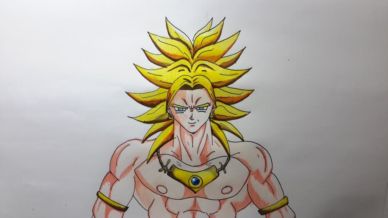 Como dibujar a BROLY SSJ legendario facil paso a paso. Broly Dragon ball Super