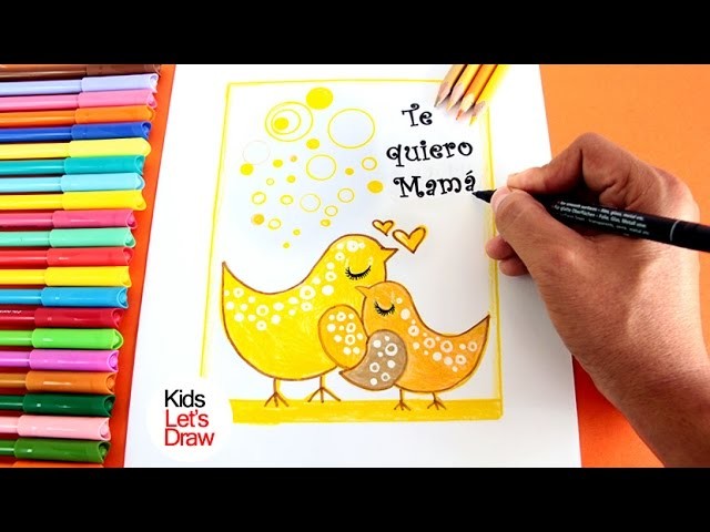 Cómo dibujar Pajaritos para el Día de la Madre | How to draw a Little Birds for Mother's Day
