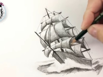Como Dibujar un Barco a Lapiz Paso a Paso | Tecnicas de Dibujo a Lapiz