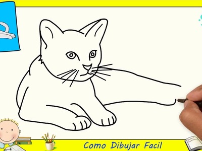 Como dibujar un gato FACIL paso a paso para niños y principiantes 2