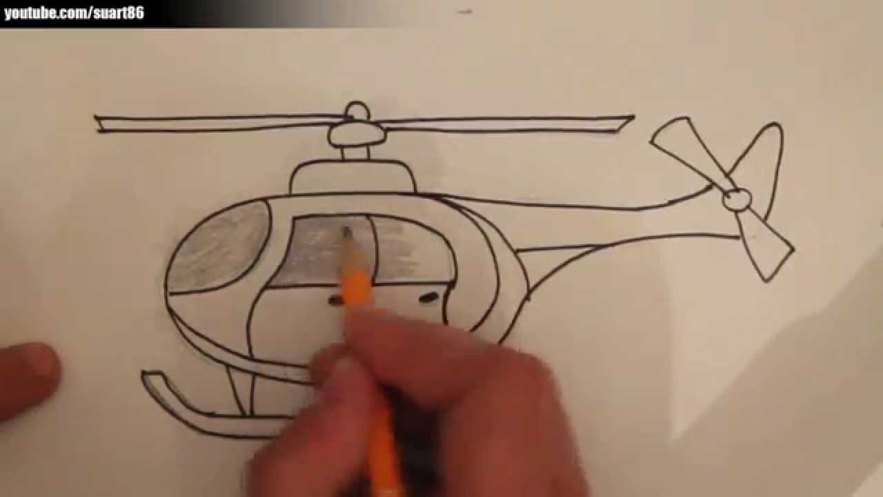 Como dibujar un helicoptero