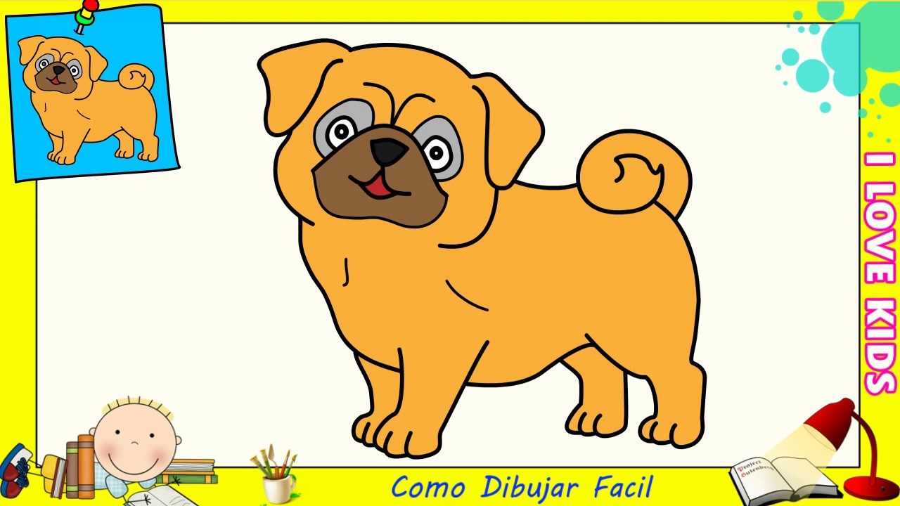 Como dibujar un perro FACIL paso a paso para niños y principiantes 5