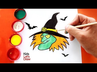 Cómo Dibujar una Bruja (Dibujos de Halloween para Niños) | How to Draw a Halloween Witch