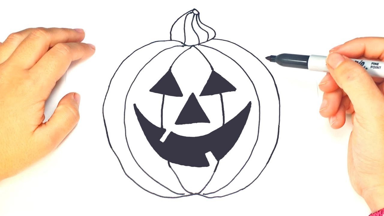 Como dibujar una Calabaza de Halloween | Dibujos Halloween