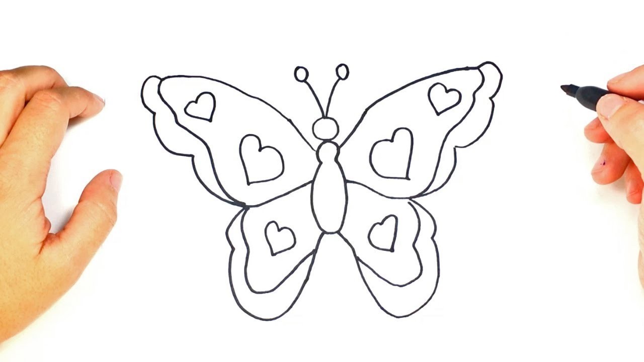 Cómo dibujar una Mariposa paso a paso | Dibujo fácil de Mariposa