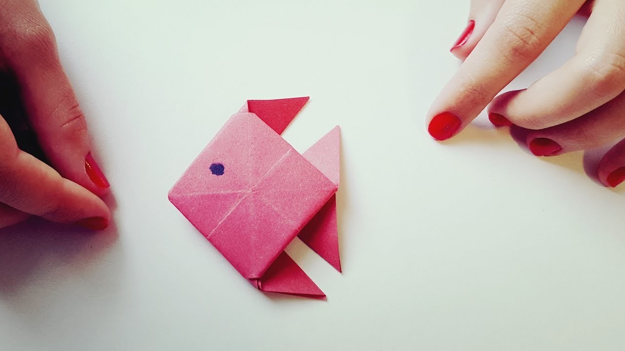 Como Hacer Pez De Papel Origami Papiroflexia Muy Facil