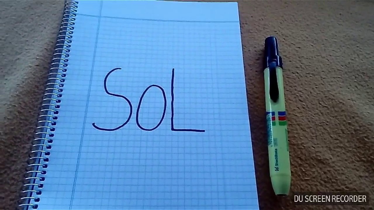 Como hacer un dibujo con la palabra "Sol".valentina Art