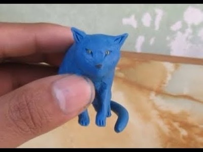 Como hacer un gato de plastilina. How to make a cat with clay