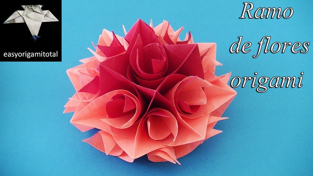 Como hacer un ramo de flores en origami