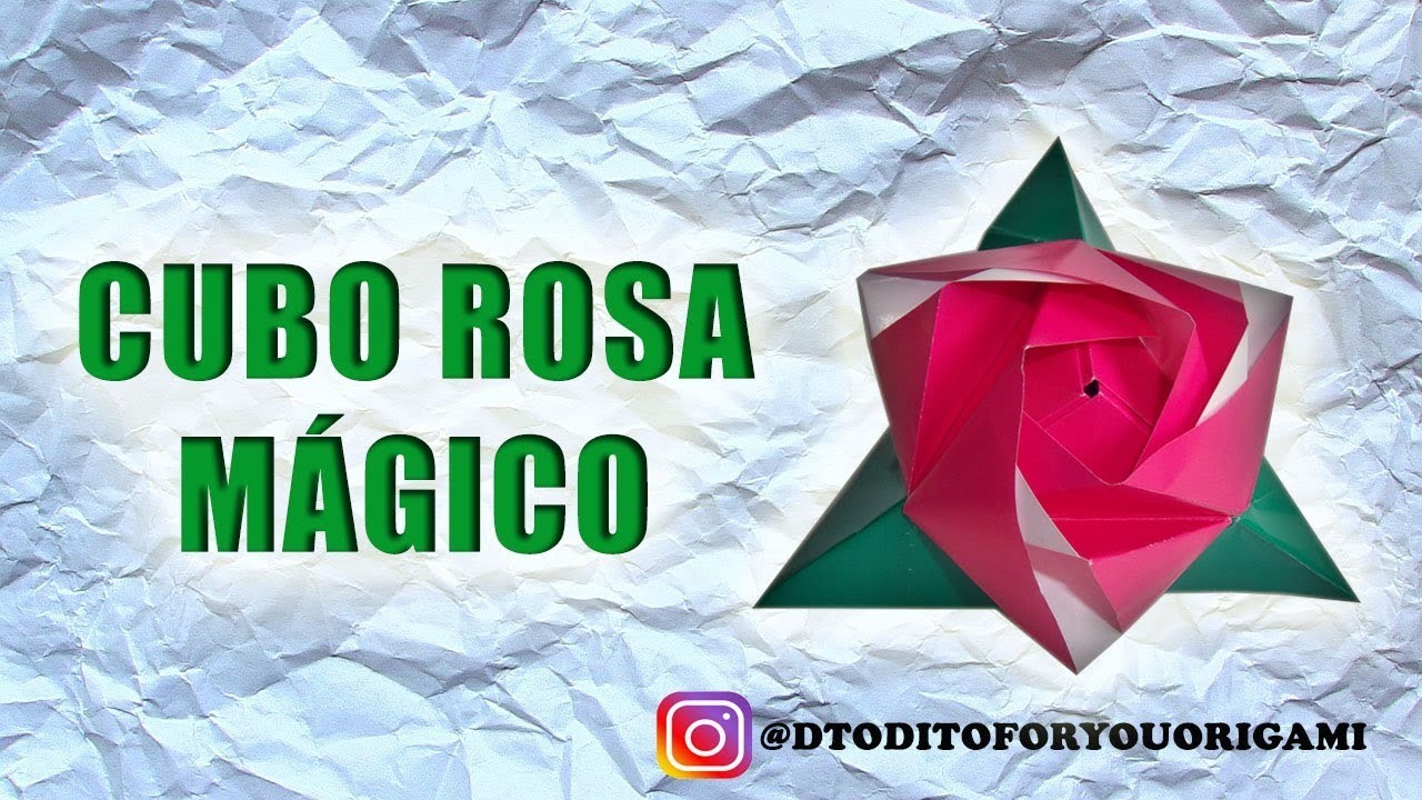 CUBO ROSA DE PAPEL MAGICO -  ORIGAMI TUTORIAl PASO A PASO