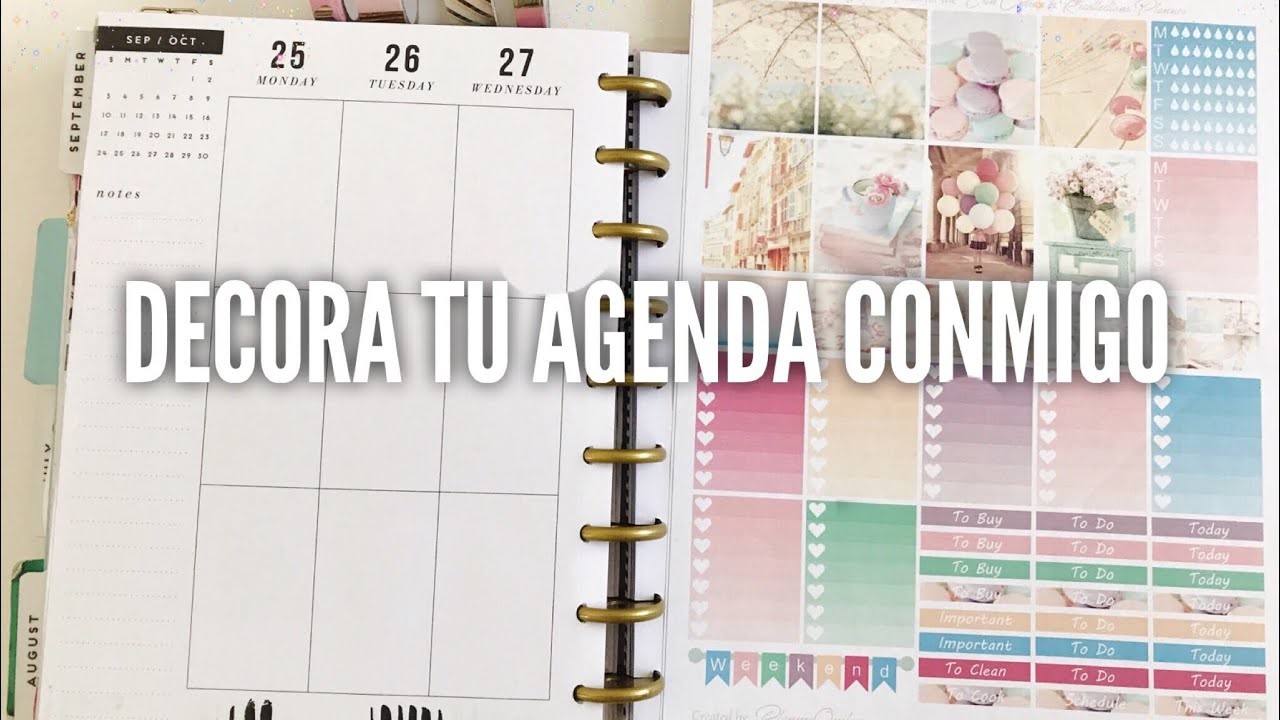 Decora tu agenda conmigo: ultima semana de sept en mi happy planner