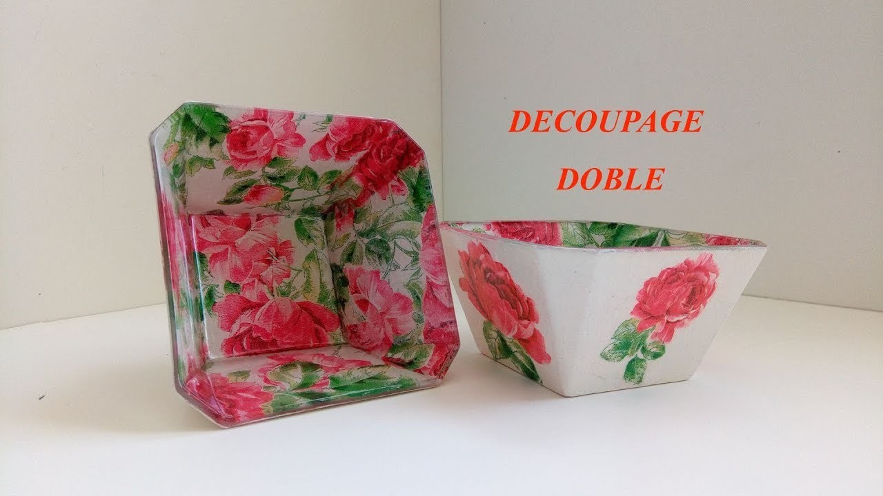 Decoupage Doble en vidrio o cristal