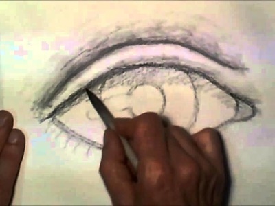 Dibujo de Ojo al Carboncillo