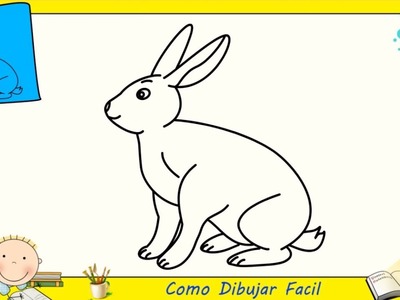 Dibujos de conejos FACILES paso a paso para niños - Como dibujar un conejo 3