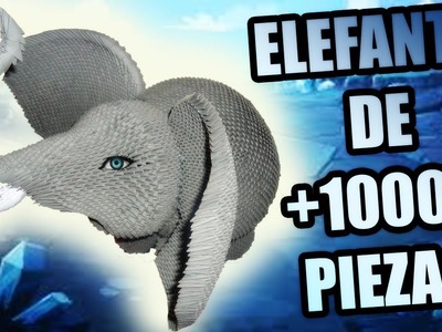 Elefante con mas de 10,000 módulos de Origami 3d¡increíble!.Origamileo