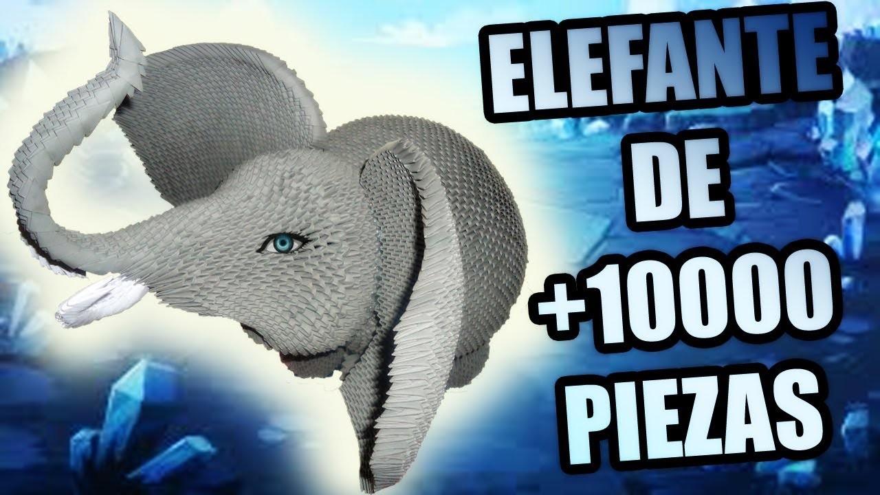 Elefante con mas de 10,000 módulos de Origami 3d¡increíble!.Origamileo